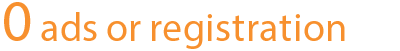 0 ads or registration